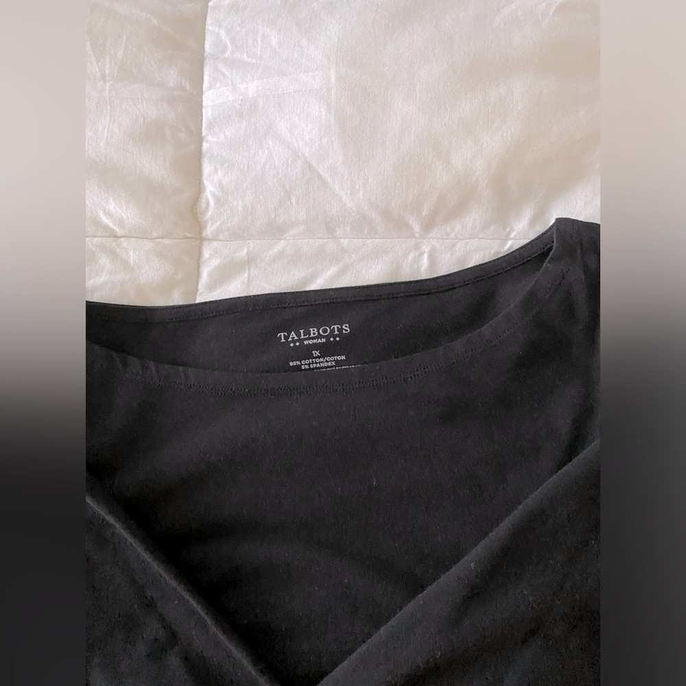 Talbots long sleeve boat neck tee. Size 1X
